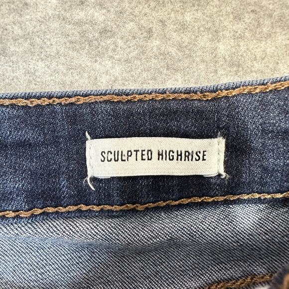 William Rast Jeans Womens 27 Dark Wash Denim Sculpted High Rise Stretchy Raw Hem - Picture 4 of 11